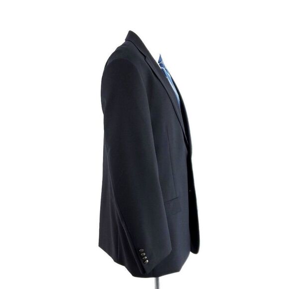 Paul Fredrick Wool 2 Bronze Button Blazer 44L Black - Picture 7 of 11